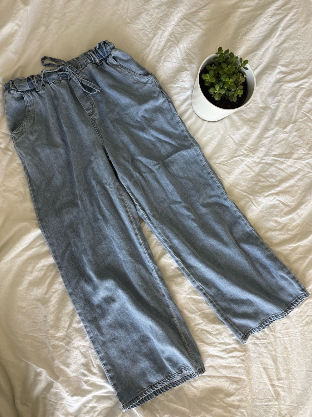 Velvet Heart Light Blue Drawstring Denim Pants